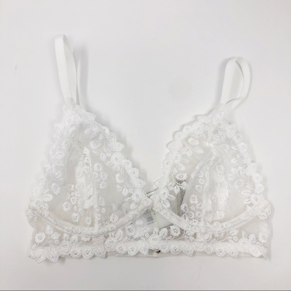 Free People Veronica Underwire Bra White 32B NWT - Picture 4 of 9